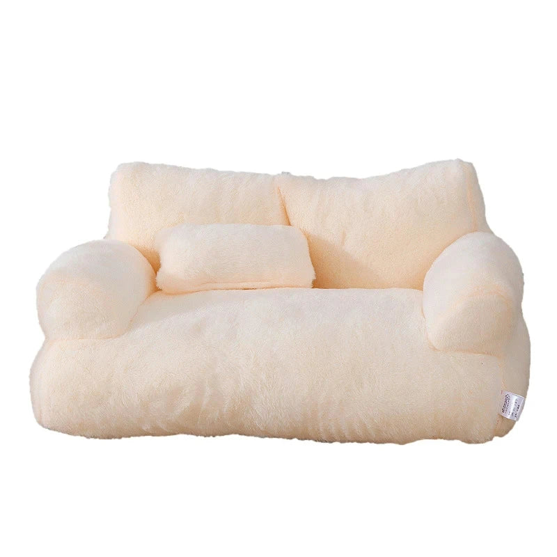 Canapé de lit pour chat de luxe Hiver Nid de chat chaud Lit pour animaux de compagnie pour petits chiens moyens Chats Lit en peluche confortable pour chiot Fournitures pour animaux de compagnie