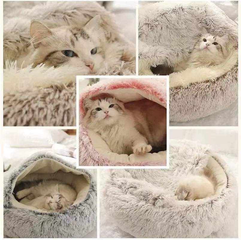 Le cocon douillet 2-en-1 pour chat et chien : offrez à vos compagnons à quatre pattes le sommeil dont ils rêvent ! 🐾💤