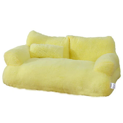 Canapé de lit pour chat de luxe Hiver Nid de chat chaud Lit pour animaux de compagnie pour petits chiens moyens Chats Lit en peluche confortable pour chiot Fournitures pour animaux de compagnie