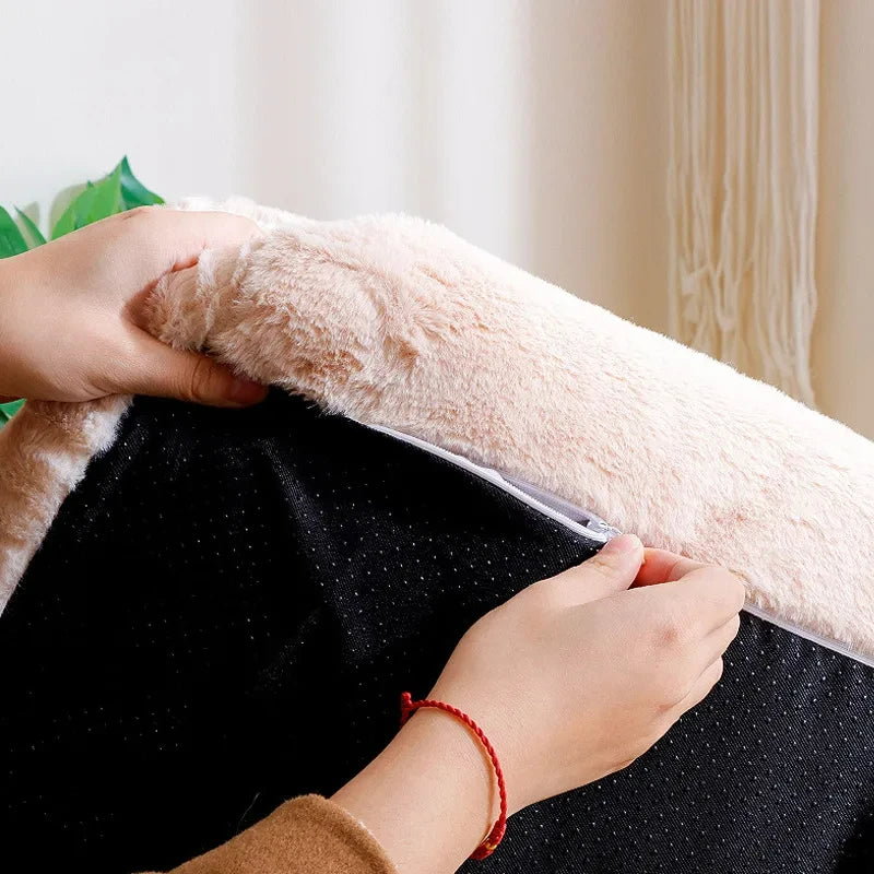 Canapé de lit pour chat de luxe Hiver Nid de chat chaud Lit pour animaux de compagnie pour petits chiens moyens Chats Lit en peluche confortable pour chiot Fournitures pour animaux de compagnie