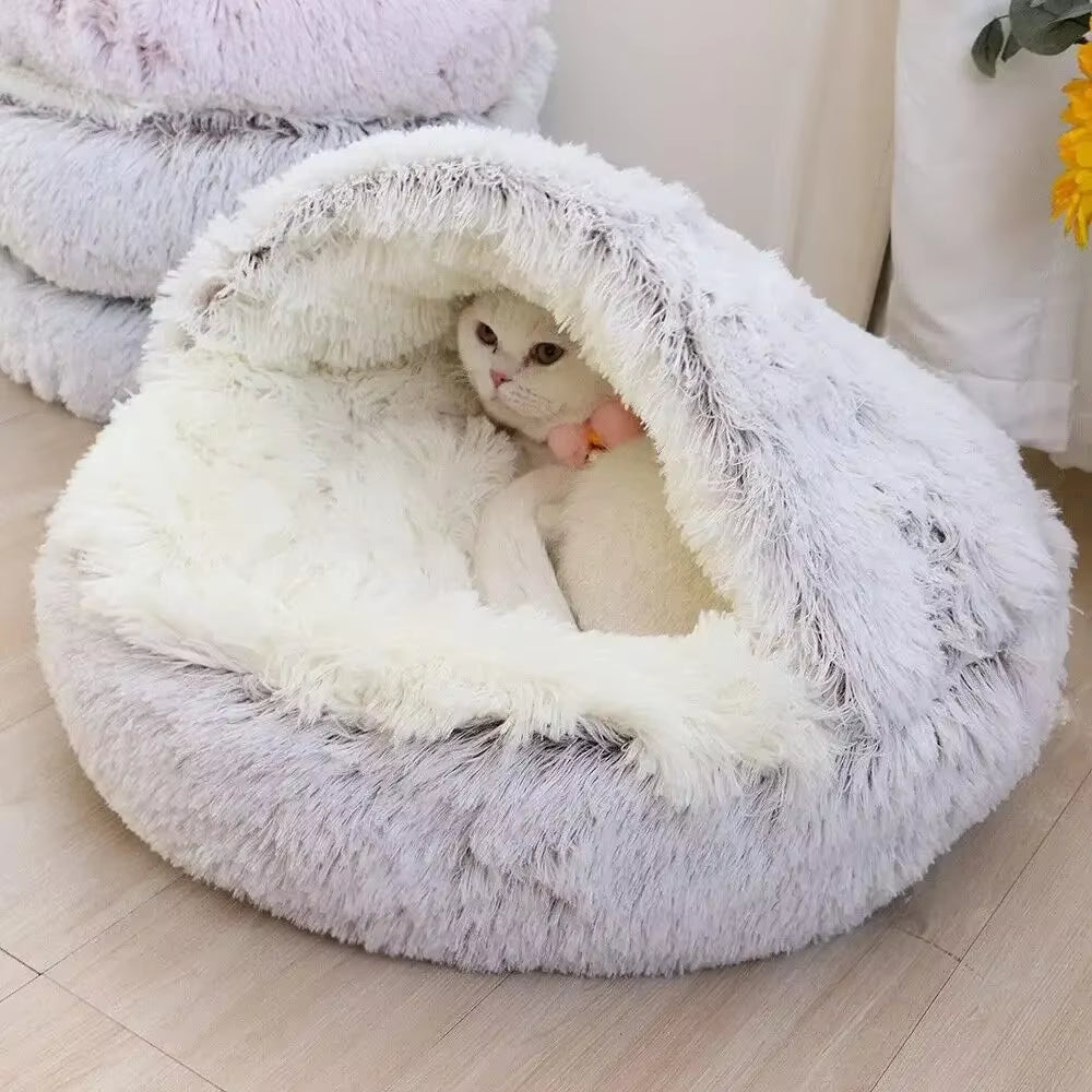 Le cocon douillet 2-en-1 pour chat et chien : offrez à vos compagnons à quatre pattes le sommeil dont ils rêvent ! 🐾💤