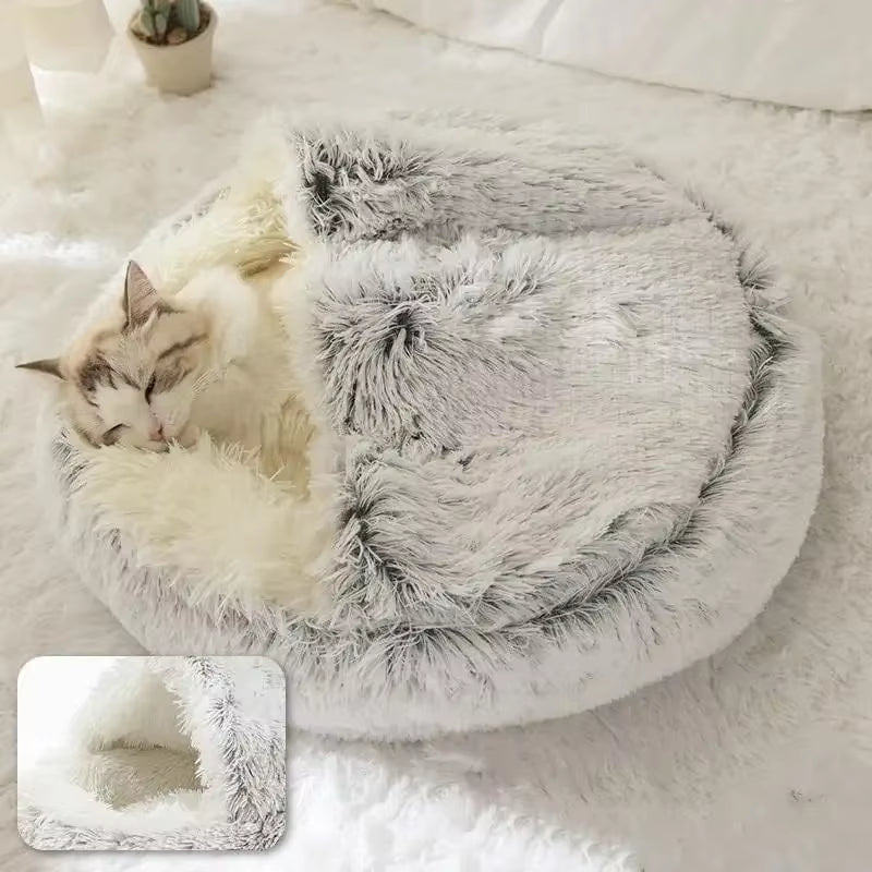 Le cocon douillet 2-en-1 pour chat et chien : offrez à vos compagnons à quatre pattes le sommeil dont ils rêvent ! 🐾💤