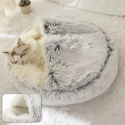 Le cocon douillet 2-en-1 pour chat et chien : offrez à vos compagnons à quatre pattes le sommeil dont ils rêvent ! 🐾💤