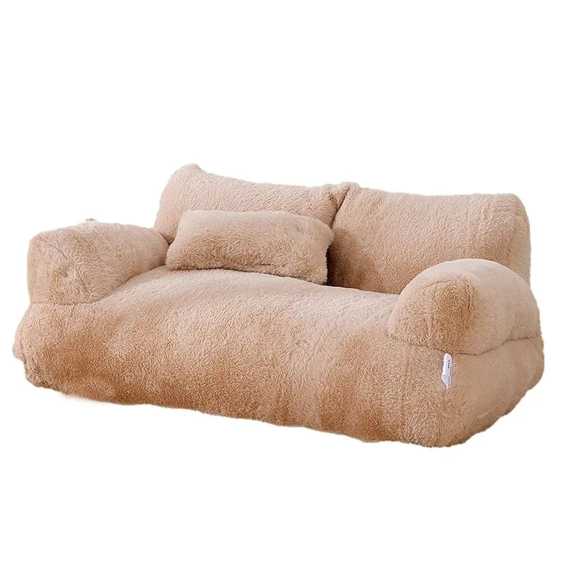 Canapé de lit pour chat de luxe Hiver Nid de chat chaud Lit pour animaux de compagnie pour petits chiens moyens Chats Lit en peluche confortable pour chiot Fournitures pour animaux de compagnie