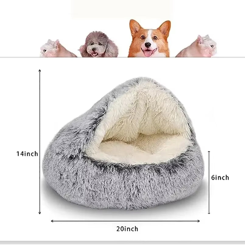Le cocon douillet 2-en-1 pour chat et chien : offrez à vos compagnons à quatre pattes le sommeil dont ils rêvent ! 🐾💤